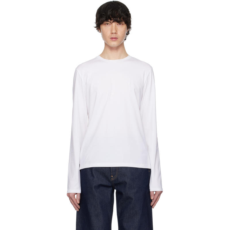 Acne Studios 男士 T恤 白色 Regular Fit 长袖 T 恤