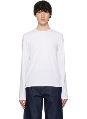 Acne Studios 男士 T恤 白色 Regular Fit 长袖 T 恤