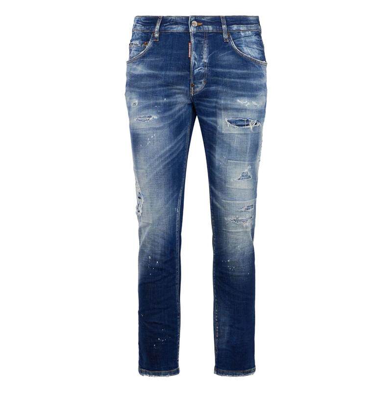 DSquared2 D二次方 男士 牛仔长裤 Dsquared2 溜冰者做旧牛仔裤
