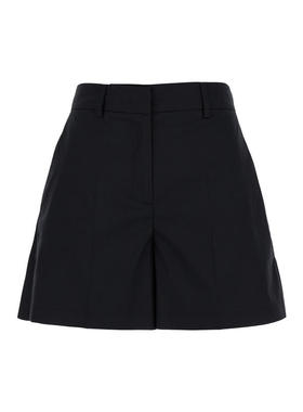 Plain 女士 SS25 短裤 Loops 黑色连腰带棉质女士短裤