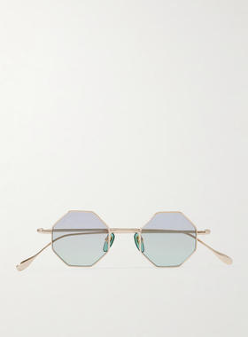 Gucci古驰男士 秋冬新品 太阳镜 金色 Octangular 太阳镜