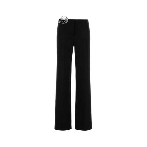 Blumarine 女士秋冬新品 长裤 蕾絲裝飾喇叭褲