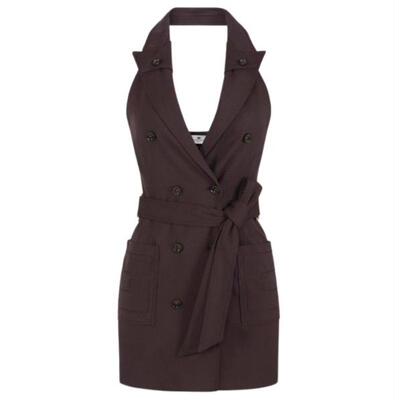 Elisabetta Franchi 女士 SS26 连衣裙 ELASTANE 棕色粘胶纤维