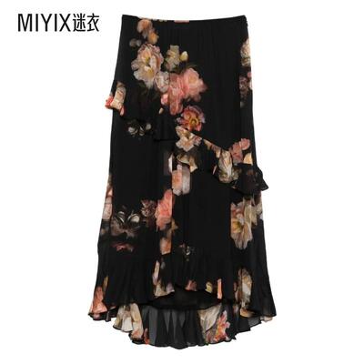 【秋季新品】Zimmermann 女款GONNA ASIMMETRICA HYPNOTIC 中长超