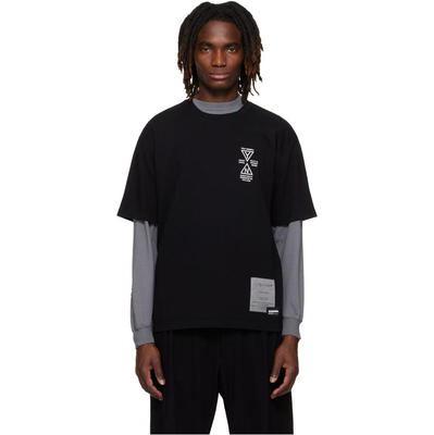 Yohji Yamamoto 山本耀司 男士 T恤 黑色 NEIGHBORHOOD 联名 SS-1