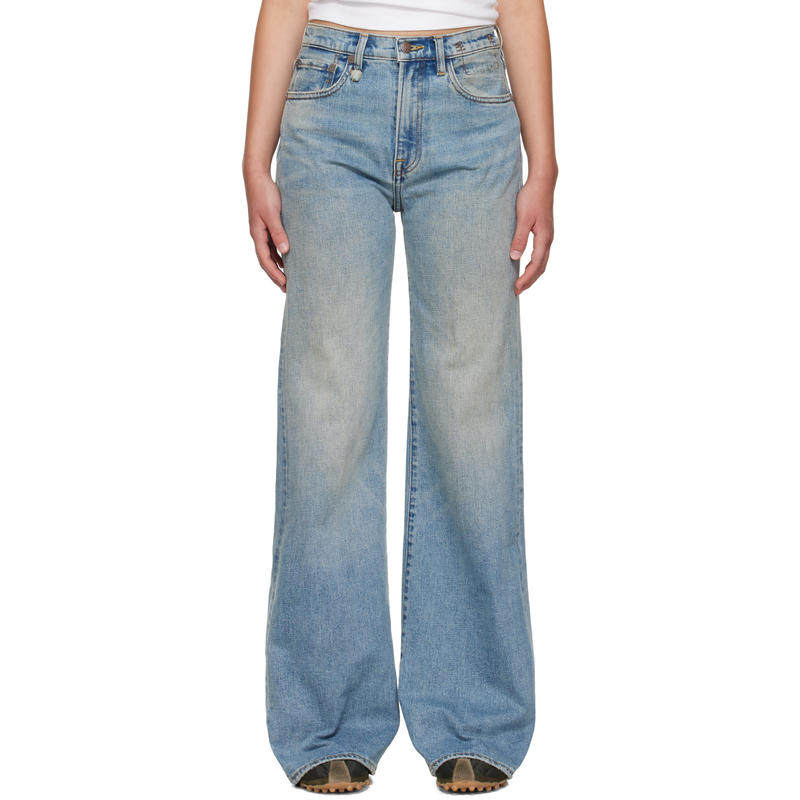 R13 女士 牛仔长裤 蓝色 Straight 牛仔裤