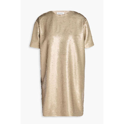 The Frankie Shop 女士 短款连衣裙 Riley 珠片绉纱迷你连衣裙