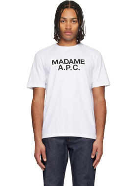 A.P.C. 男士 T恤 白色 Madame