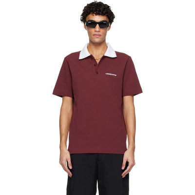 Casablanca 男士 POLO衫 红色 Embossed Laurel Polo 衫