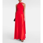 London 迷衣时尚 女款 crêpe Solace 连衣裙 Cece 缎面长款