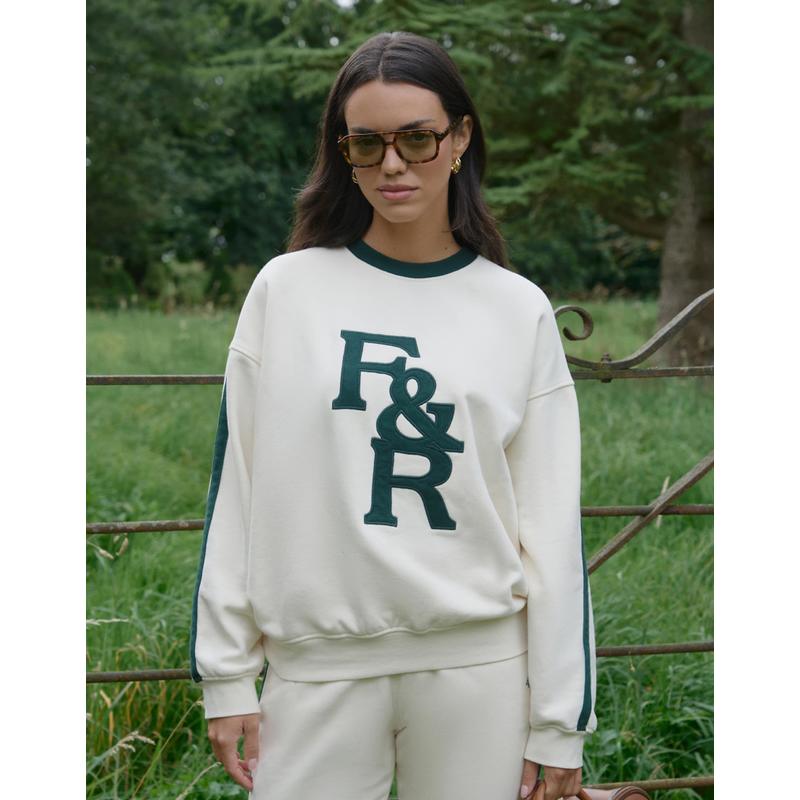 4Th  Reckless 女士 卫衣 Sloane 绿色奶油色撞色运动衫