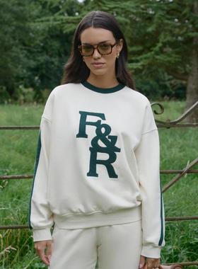 4Th  Reckless 女士 卫衣 Sloane 绿色奶油色撞色运动衫