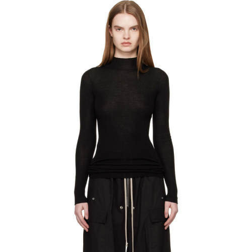 Rick Owens 瑞克·欧文斯 女士 毛衣 黑色 Temple LS Turtle