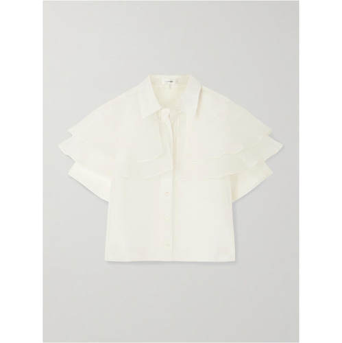 FRAME 女士 SS26 上衣 披肩式层叠感丝质欧根纱衫