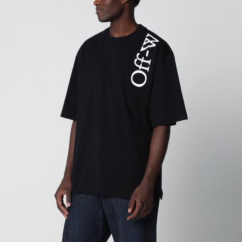 Off-White 男士 FW26 T恤 圆领印花徽标棉质(黑色)