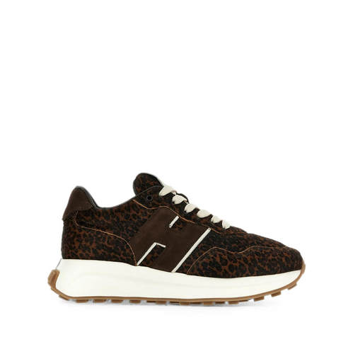 Hogan 霍根 女士 FW26 运动鞋 H641 ALLACCIATO H 皮质棕色
