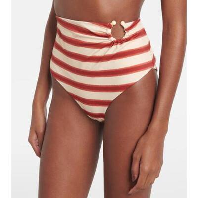 Johanna Ortiz 女士 比基尼 条纹高腰比基尼下装