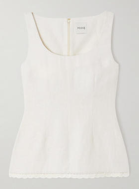 POSSE 女士 26春新品 背心 Effi 钩花蕾丝边亚麻背心