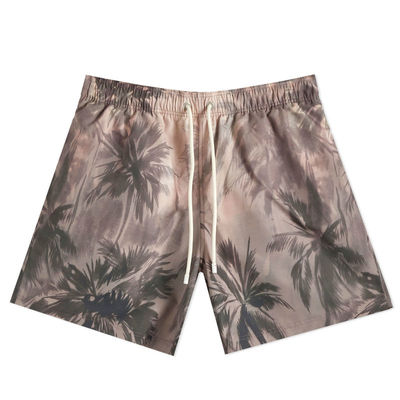 Palm Angels 棕榈天使 男士 SS25 泳裤 灰褐色 Sunset Palm