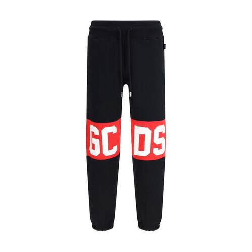 GCDS 男士 SS26 长裤 标志面板慢跑者