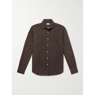 Hartford 男士 SS26 衬衫 Paul 格纹棉质法兰绒衬衫