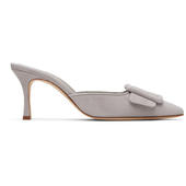 女士 莫罗·伯拉尼克 穆勒鞋 灰色 Manolo Maysale Blahnik