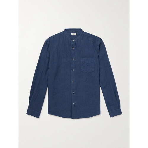 Hartford 男士 FW25 衬衫 Premium Pat 旧式衣领亚麻衬衫