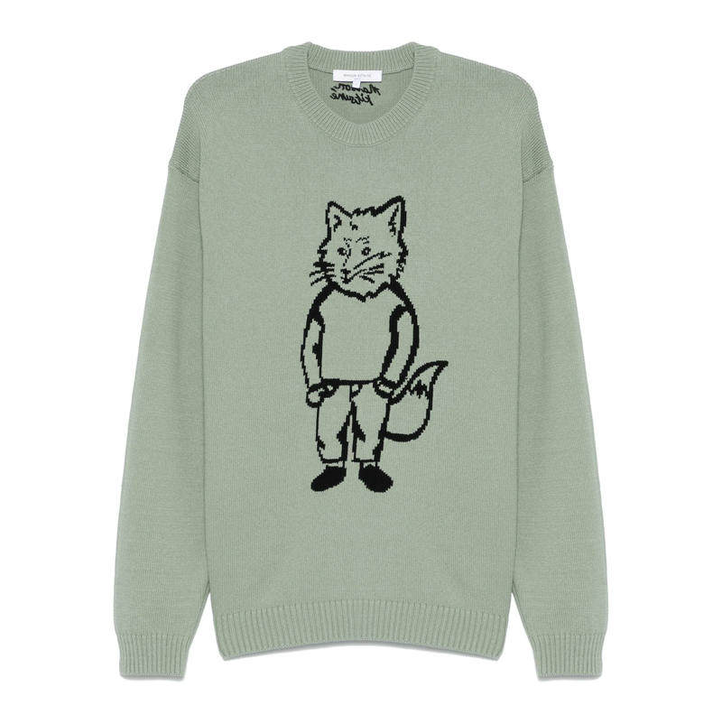 Maison Kitsuné 男士 SS25 毛衣 狐狸嵌花