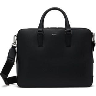 Boss 博斯 男士 公文包 黑色 Structured Logo