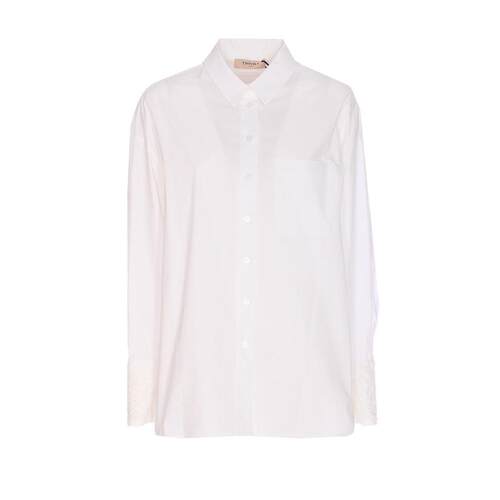 TWINSET 女士 SS25 衬衫 超大号蕾丝衬衫