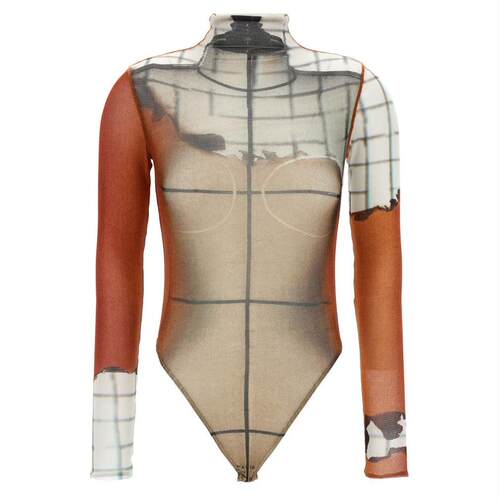 Jean Paul Gaultier 高缇耶 女士 FW25 上衣 Fire 长袖紧身衣