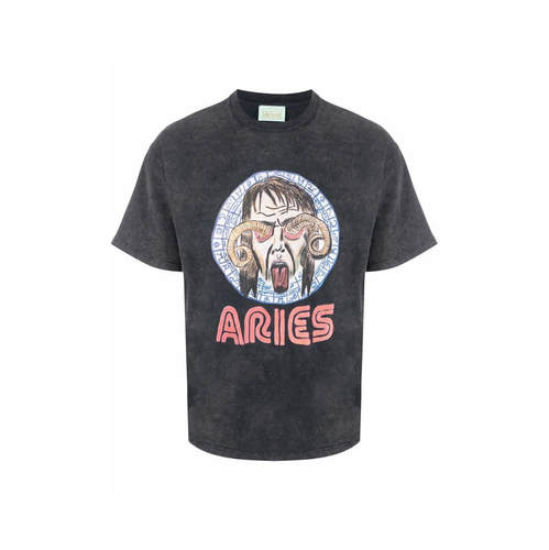 Aries 男士 SS24 T恤 FOR ALIENS 星座徽标