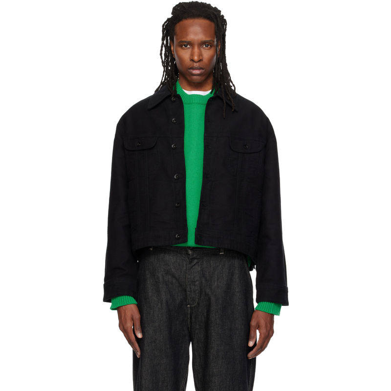Studio Nicholson 男士 FW26 夹克 黑色 Cropped图片