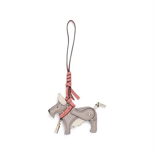 Furla 芙拉 女士 FW26 钥匙扣 ZAMAK 灰色皮革吊饰钥匙圈