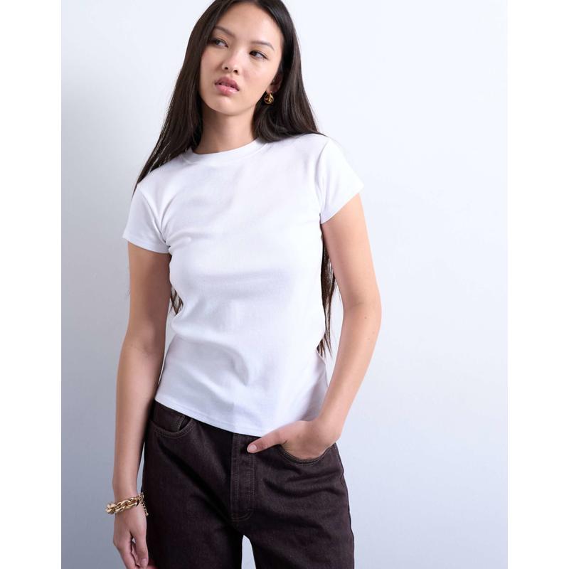 Topshop 女士 T恤 everyday T恤(白色)