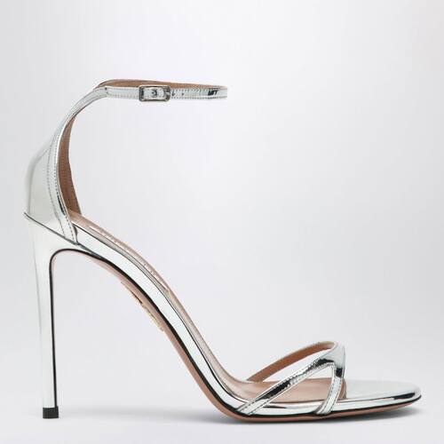 Aquazzura 女士 FW26 凉鞋 NUDA 85 银色金属感皮质