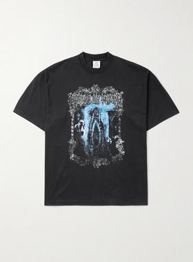 Vetements 男士 FW25 T恤 + Crade of Filth 宽松款印花棉针织T恤