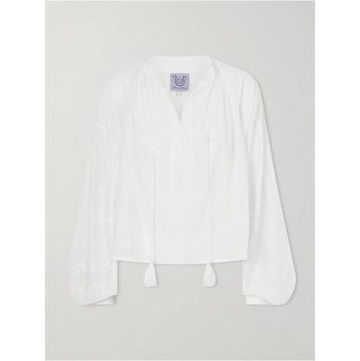 Thierry Colson 女士 FW26 上衣 Guise 刺绣棉质衫