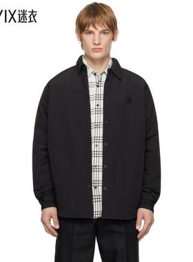 Hugo雨果博斯 男士黑色 Padded Stacked-Logo Badge 夹克 迷衣时