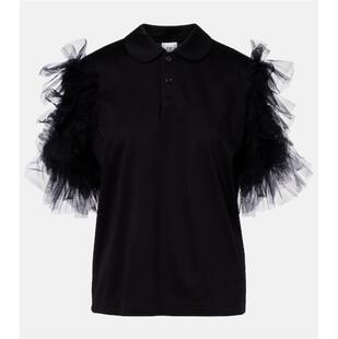Noir Kei Ninomiya 女士 POLO衫 薄纱边棉质