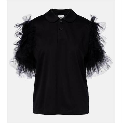 Noir Kei Ninomiya 女士 POLO衫 薄纱边棉质