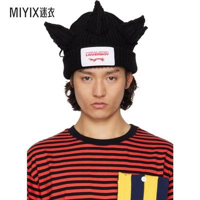 Charles Jeffrey Loverboy 男款黑色 Berserker 毛线帽 迷衣时尚