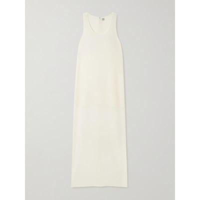 Totême 女士秋冬新品 中长连衣裙 棉质真丝混纺绉纱中长连衣裙