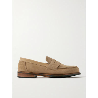 Grenson 男士 FW25 乐福鞋 Epsom 皮革边绒面革