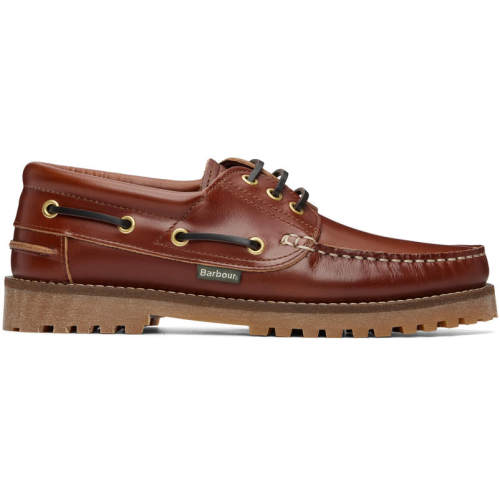 Barbour 巴伯尔 男士 休闲皮鞋 棕色 Re-Engineered Deck 帆船鞋