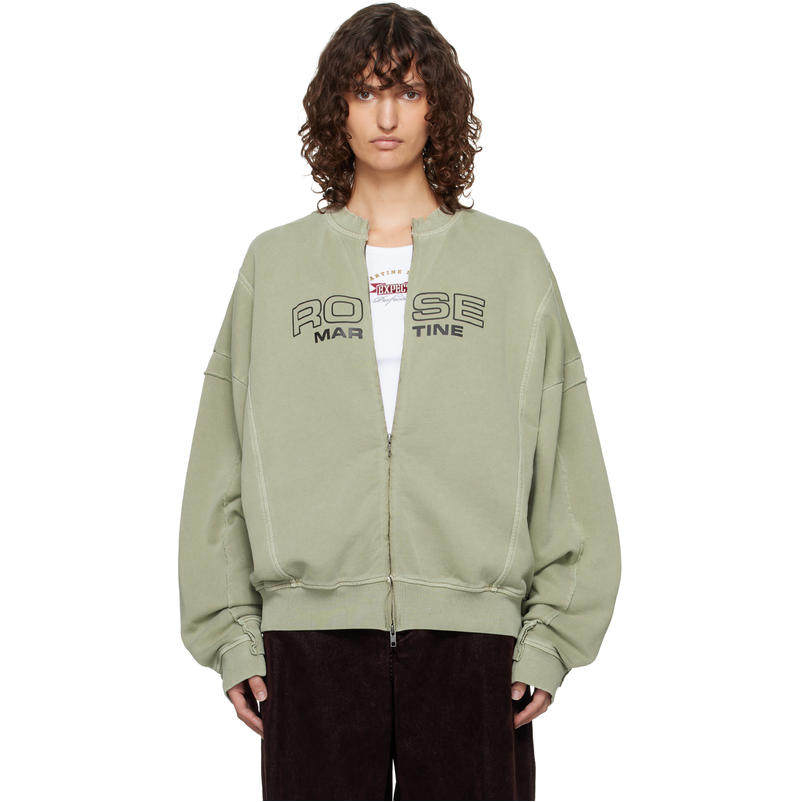 Martine Rose 女士 卫衣 绿色 Zip Up Crew 夹克