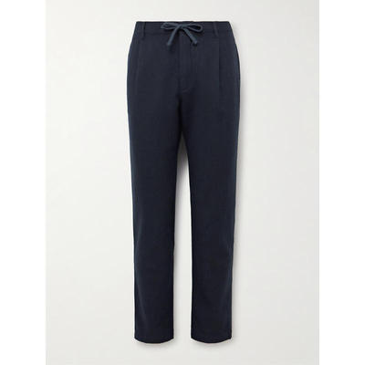 Hartford 男士 SS26 西装裤 Tanker 直筒羊毛混纺抽绳裤子