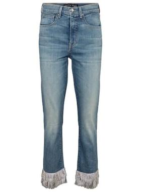 Veronica Beard 女士 牛仔长裤 Ryleigh 精饰高腰紧身牛仔裤