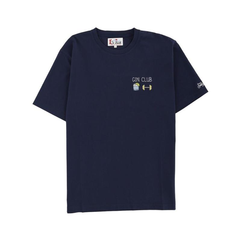 MC2 Saint Barth 男士 FW25 T恤 Mc2 聖巴特金酒俱樂部印花T卹