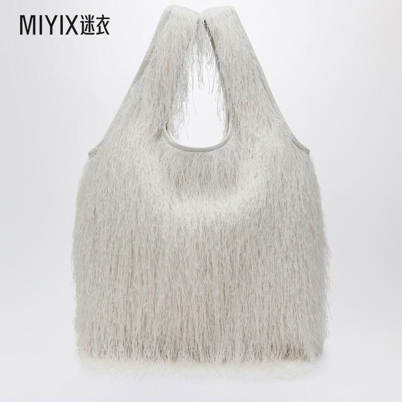 [秋冬新品]Dries Van Noten 女款流苏手提包(米白色) 迷衣时尚